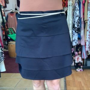 NWT Ann Taylor Ruffle Navy Skirt Sz 16